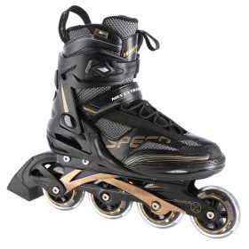 Rollerji NILS Extreme ABEC-9 CZARNO-ZLATO 42