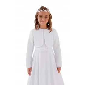 Pleten komunijalen bolero s pentljo, velikost 134