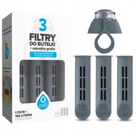  DAFI filtri za SOLID in SOFT steklenice, sivi x3