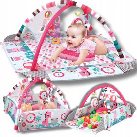   Poučna podloga za otroke 3v1 s suho stajico in 30 žogami za igro