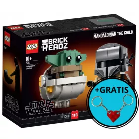   LEGO BrickHeadz 75317 Mandalorec in otrok + breloc za ključe LEGO srce