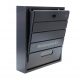 Bivalni nabiralnik Darco 43,8x39,6x9 cm antracit z graviranjem