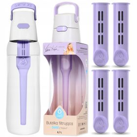    Dafi Solid filter plastenka 0,7 l vijolična + Dafi Solid in Soft vložek filtra 3 kos.