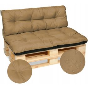 Blazine za klop iz paletnega pohištva 120x80+120x38 bež