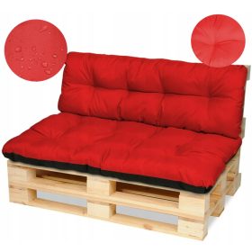 Poduszki za pohištvo iz palet 120x80+120x38 rdeča