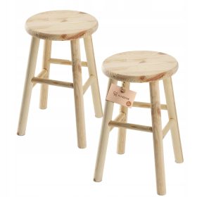 KADAX Masivni Borov Leseni Stol 46 cm