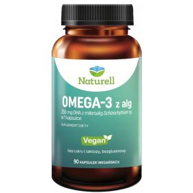   Omega-3 iz alg - VEGANSKO, brez glutena in laktoze, 90 kapsul
