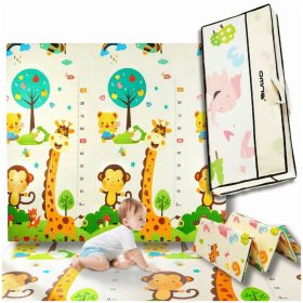   Podloga iz pene XPE za otroke, dvostransko zložljiva, poučna, velika torba 200x180