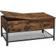  Songmics Vasagle pravokotna klubska mizica 100 x 55 x 47 cm odtenki rjave