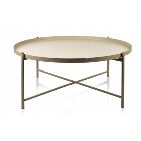 Mondex LUCAS BEIGE Klubska mizica 76,5 x 76,5 x 32 cm zlata