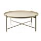 Mondex LUCAS BEIGE Klubska mizica 76,5 x 76,5 x 32 cm zlata