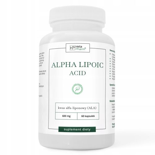 Kapsule Alfa Lipoična Kislina 600 mg - Podpora za Diabetike, brez GMO, primerne za Vegane