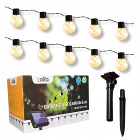Girlanda Solarna Vrtna Lučka 600 cm Topla Žarnica