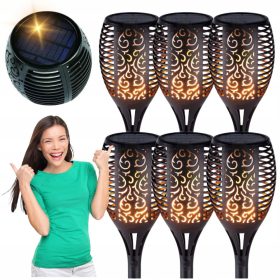  Solarne vgradne svetilke Zolta 53 cm, 6 kom črne