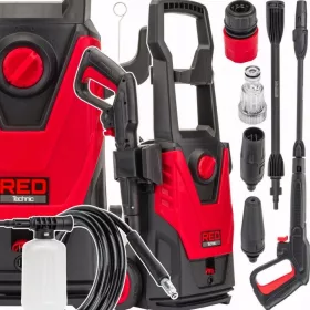   RED TECHNIC RTMC0028 visokotlačni čistilec 1600 W z aluminijasto črpalko in XXL dodatki