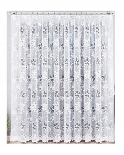 Bela žakard zavesa 230x450cm za elegantno okrasitev vašega doma
