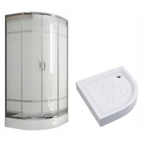   Kabina za prhanje Sanplast NEVIDA + tuš kad Vena Galero 80x80 cm