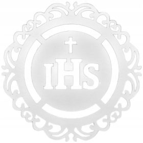 Sveta Obhajila IHS Ažurno Kroglo 30 cm Bela Dekoracija