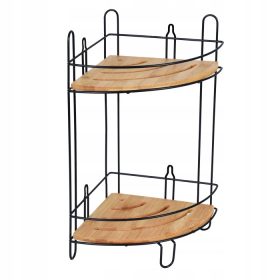  Kotna dvonivojska kopalniška polica Bisk Umbra 08161