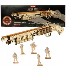  Robotime Shotgun 3D sestavljanka, 170 kosov, lesena