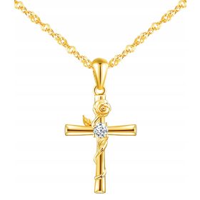 ZLATA VERIŽICA S KRSTOM SREBRNO POZLACANA