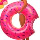 Napihljiv obroč za kopanje Donut 120 cm roza
