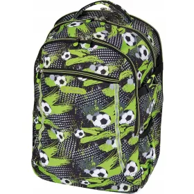   Večnamenski šolski nahrbtnik Herlitz, črna barva z odtenki zelene, 24 l