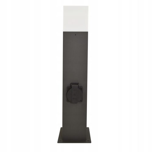 Vrtna svetilka Polux E27 kvadratni stebriček NEW YORK, 44 cm, siv