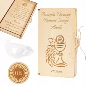  Škatla za spominke prvo sveto obhajilo 18 x 10 x 2 cm