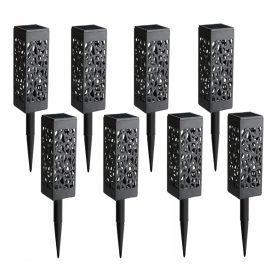  Priključna solarna svetilka Zolta črna 28,5 cm 8 kos.
