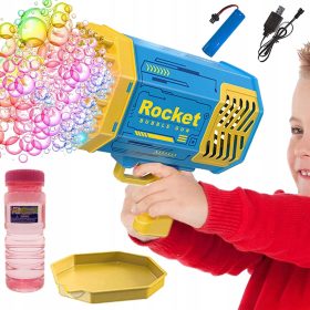 Bazooka za mehurčke z generatorjem mehurčkov in tekočino