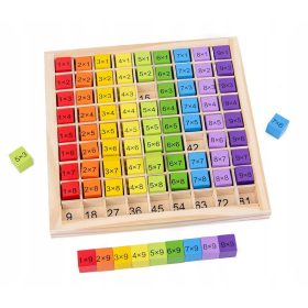 Drevesna množilna tabla za učenje množenja otrok