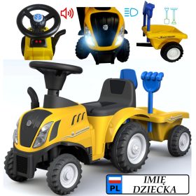   Buddy Toys Slovenian Otroški Traktor New Holland, Ride-On, Hoja, Potisna Deska