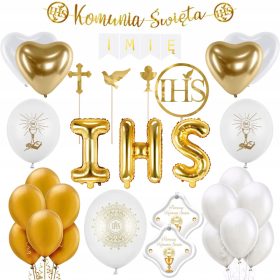 Okrasni komplet za prvo obhajilo z baloni