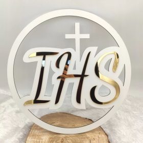 Slovenian Name: PRVA SVETA OBHAJILA HOSTIJA 60CM IHS PLEXA