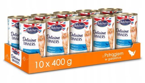 Mokra hrana za mačke z okusom postrvi 4 kg