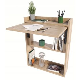   Biurko za obrtnike iz hrastovega lesa z zložljivo stensko konzolo