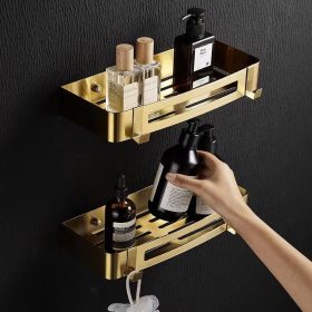 Kopalniška polica za tuš SUS304 zlato 2 kos