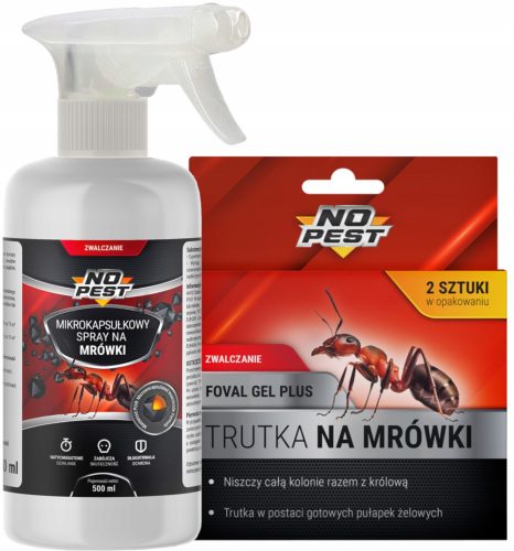 Optimized name: Učinkovit set proti mravljam FOVAL Gel Spray in Trutka No Pest 1 kg 500 ml