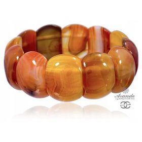 ELEGANTNA BRACELETKA IZ KARNEOLA Z CERTIFIKATOM