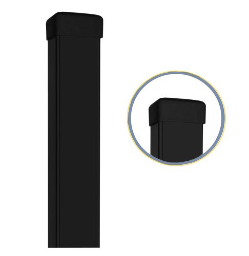 Stebri za ograjo 60x40 Črna RAL 9005 200cm