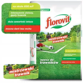   FLOROVIT MISTRZ TRAVE 25KG NAWÓZ ZELEZO SPOMLADI STIMULIRA TRAVNIK