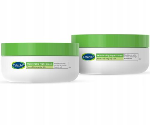 Cetaphil Vlažilna Nočna Krema z Hialuronsko Kislino za Obraz 48 ml x2