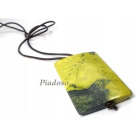 Naravna rumena turkizna ogrlica s čudovitim kamnom