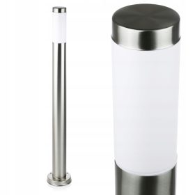 Vrtni svetlobni stebriček Interlook E27, 90 cm, srebrn