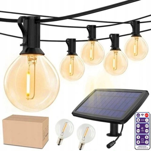 Girlanda solarna vrtna svetilka 7,6m 25 LED za teraso, balkon - 3W z daljinskim upravljanjem