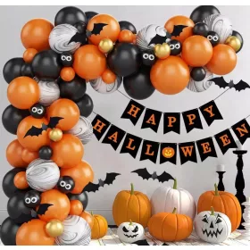 HALLOWEEN DEKORATIVNI BALONSKI SET S GIRLANDO 116 KOSOV