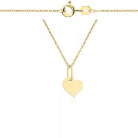 Zlata verižica 585 s srčkom, gravirano