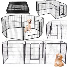   Velika kovinska pasja ograjica Ender za velike pse 80 x 640 x 80 cm