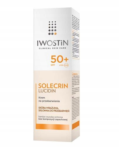 IWOSTIN SOLECRIN LUCIDIN Krema za posvetlitev in zaščito kože SPF 50+, 50 ml